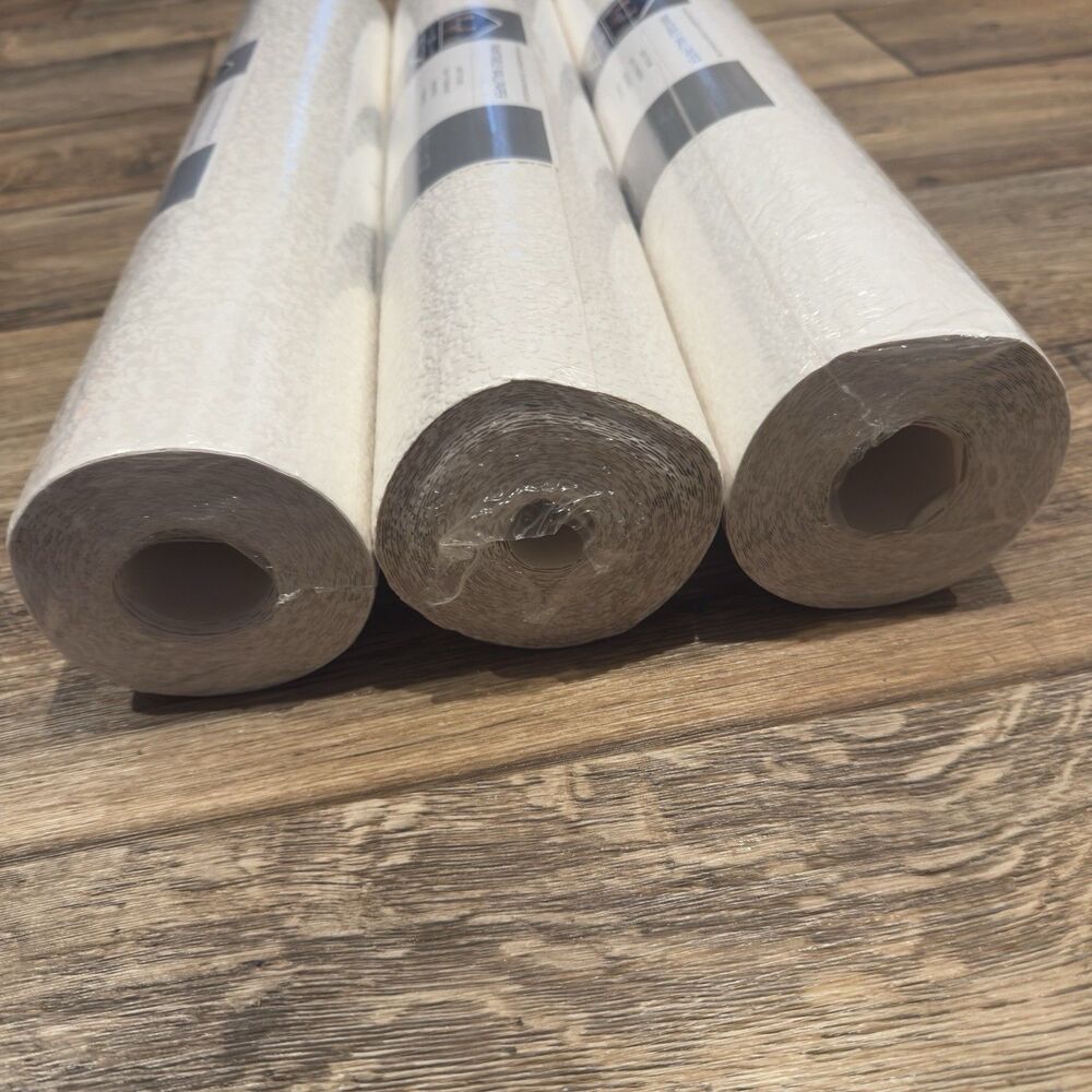 NEW 3 Rolls Vinyl Wallpaper Scott Living Series Textured Paintable Design Large - Picture 2 of 11